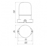 Светильник для бани ЭРА НББ 01-60-001 пластик/стекло, под лампу 60W с цоколем Е27 5056396207054