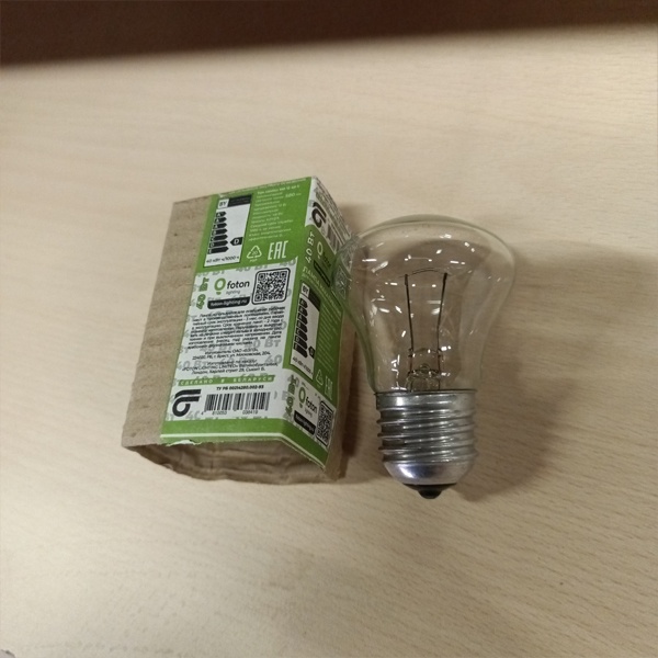 Обычная вольфрамовая лампа формы 