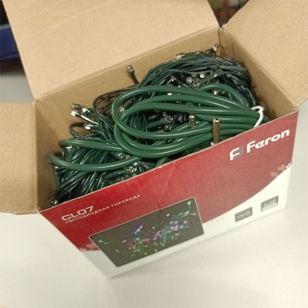 Светодиодная гирлянда Ферон CL07, мульти свет, статичное свечение