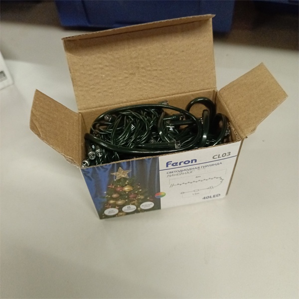 Светодиодная гирлянда Ферон CL03, мульти свет, с контроллером для смены режимов свечения