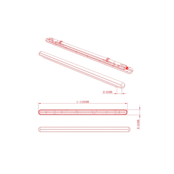 Влагозащищенный линейный светильник ЭРА SPP-201, мощностью 36 Ватт, нейтральный белый свет