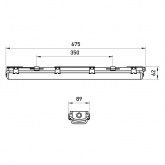 Светильник ЭРА SPP-101-0-002-060 IP65 под две светодиодные лампы T8 G13 600мм 047077