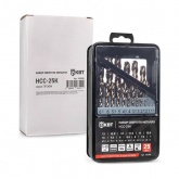 Набор сверл КВТ по металлу НСС-25К Профи 25 шт. сталь М35 (Р6М5К5) Кобальт и Молибден, 1-13 мм