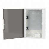 Щиток встраиваемый слаботочный DKC FRAME 24 модуля с тонированной дверцей плата, розетки IP40 белый