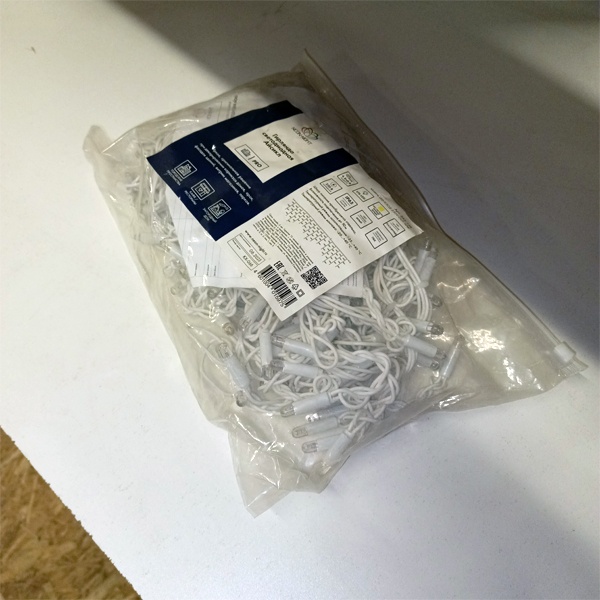 Уличная гирлянда Айсикл (бахрома) светодиодная, 4,8 х 0,6 м, белый провод, 230 В, 176 LED, белая NEON-NIGHT