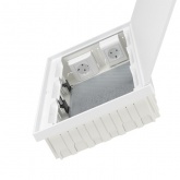 Щиток встраиваемый слаботочный DKC FRAME 36 модулей с белой дверцей плата, розетки IP40 белый