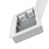 Щиток встраиваемый для полых стен слаботочный DKC FRAME 36м белая дверца, плата, розетки IP40 белый