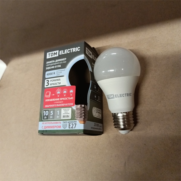 Светодиодная лампочка-диммер 