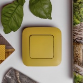 Выключатель одноклавишный ИЭК FLITE ВС11-1-0-ФлЖК 10А желтый карри