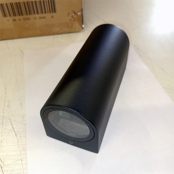 Настенный уличный светильник Ферон DH015, двухламповый GU10, черный цвет