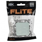 Выключатель одноклавишный ИЭК FLITE ВС11-1-0-ФлХЛ 10А холодный лёд