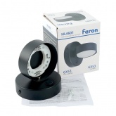 Светильник настенный Feron HL4601 GX53 230V max 12W черный D110x100mm