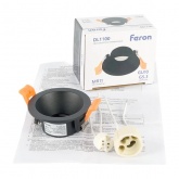 Светильник потолочный встраиваемый Feron DL1100 MR11 G5.3, GU10 черный