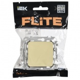 Выключатель одноклавишный ИЭК FLITE ВС11-1-0-ФлН 10А навахо