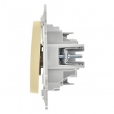 Переключатель двухклавишный ИЭК FLITE ВС62-1-0-ФлН 10А навахо