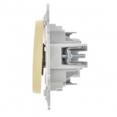 Выключатель кнопочный одноклавишный ИЭК FLITE ВС11-2-0-ФлН 10А навахо