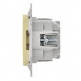 Розетка с заземлением ИЭК FLITE РСш11-0-ФлН 16А шторки навахо