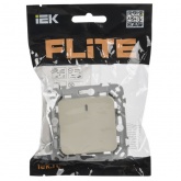 Переключатель одноклавишный с индикацией ИЭК FLITE ВС61-1-1-ФлСл 10А сливочный