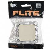 Переключатель перекрестный одноклавишный ИЭК FLITE ВС71-1-0-ФлСл 10А сливочный