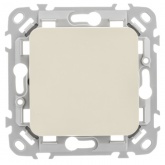 Выключатель кнопочный одноклавишный проходной ИЭК FLITE ВС61-2-0-ФлСл 10А сливочный