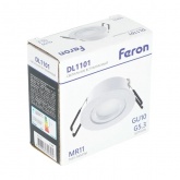 Светильник потолочный встраиваемый Feron DL1101 MR11 G5.3, GU10 белый