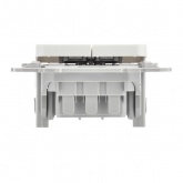 Выключатель двухклавишный ИЭК FLITE ВС12-1-0-ФлЖ 10А жемчуг