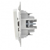 Переключатель двухклавишный ИЭК FLITE ВС62-1-0-ФлЖ 10А жемчуг