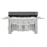 Выключатель одноклавишный с индикацией ИЭК FLITE ВС11-1-1-ФлМА 10А мокрый асфальт