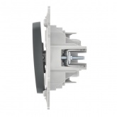 Переключатель одноклавишный ИЭК FLITE ВС61-1-0-ФлМА 10А мокрый асфальт