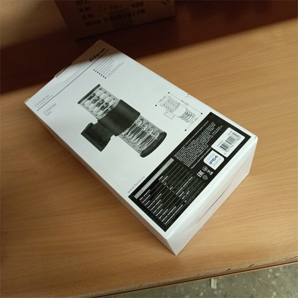 Светильник садово-парковый Feron DH0802, на стену вверх/вниз, E27 230V, черный