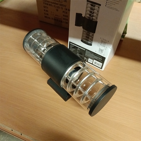 Светильник садово-парковый Feron DH0802, на стену вверх/вниз, E27 230V, черный