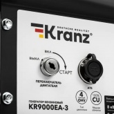 Генератор бензиновый Kranz KR9000EA-3 9кВт 230В/380В 25л IP23 коннектор автоматики, электростартер