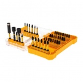 Набор торсионных бит Kranz с магнитным держателем и торцевыми головками 41 шт в пластиковом кейсе