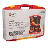 Набор диэлектрического инструмента КВТ НИИ-14 с трещоткой для работ под напряжением до 1000 В VDE