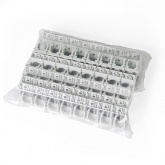 Крепеж-клипса для труб атмосферостойкая для прямого монтажа на 8 мест серая в п/э d20 мм [упак.20шт]