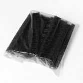 Крепеж-клипса для труб атмосферостойкая для прямого монтажа 8 мест черная в п/э d20мм [упак.100шт]