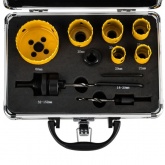 Набор коронок Kranz Bimetal (20, 22, 25, 30, 35, 60) 11 предметов в металлическом кейсе