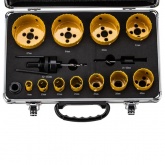 Набор коронок Kranz Bimetal (14, 20, 22, 25, 30, 35, 40, 51, 60, 64, 67) 16 предметов в кейсе