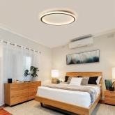 Светильник светодиодный управляемый накладной Feron AL5800 RING тарелка 80W 3000K-6500K черный