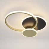 Светильник потолочный светодиодный ЭРА Модерн City CLL-1 60W 3000-6500K RC черный-золото с ДУ