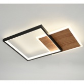 Светильник потолочный светодиодный ЭРА Модерн Ferre CLL-1 60W 3000-6500K RC черный-дерево с ДУ