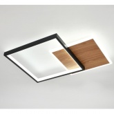 Светильник потолочный светодиодный ЭРА Модерн Ferre CLL-1 60W 3000-6500K RC черный-дерево с ДУ