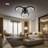 Светильник потолочный светодиодный ЭРА Модерн Odry CLL-1 46W 3000-6500K RC черный с ДУ