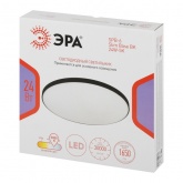 Светильник потолочный светодиодный ЭРА Классик SPB-6 Slim Base 24W 5000K черный без ДУ