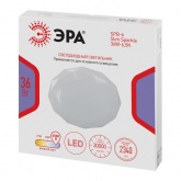 Светильник потолочный светодиодный ЭРА SPB-6 Slim Sparkle 36W 6500K белый без ДУ