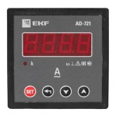 Амперметр цифровой на панель EKF однофазный 0,05-5А АС 0,5 72х72х80мм