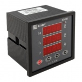 Амперметр цифровой на панель EKF трехфазный 0,05-5А АС 0,5 96х96х80мм