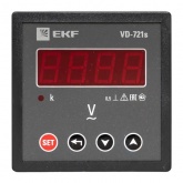 Вольтметр цифровой на панель EKF однофазный 1-500В АС 0,5 в коротком корпусе 72х72х65мм