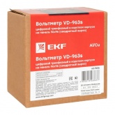 Вольтметр цифровой на панель EKF трехфазный 30-500В АС 0,5 в коротком корпусе 96х96х65мм
