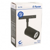 Трековый светильник Feron AL116 под лампу GU10 230V черный, магнитный